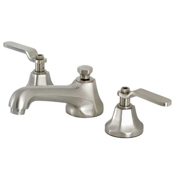 Kingston Brass KS4468KL Widespread Bathroom Faucet with Brass Pop-Up, Brushed Nickel KS4468KL - main